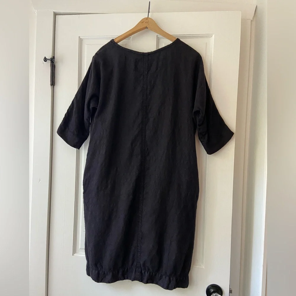 Wool Blend notPERFECTLINEN November Tunic Dress in Black - Picture 3 of 7